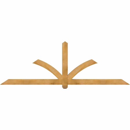 Ekena Millwork Redmond Rough Sawn Timber Gable Bracket, Western Red Cedar, 96"W x 32"H x 4"D x 4"F, 8/12 Pitch GBW096X32X0404RED00RWR